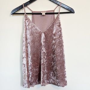 Crushed velvet purple racer back tank